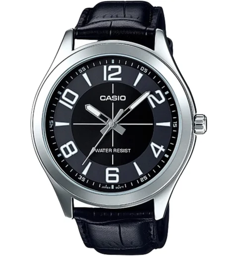 Мужские кварцевые часы Casio Collection MTP-VX01L-1B с арабскими цифрами