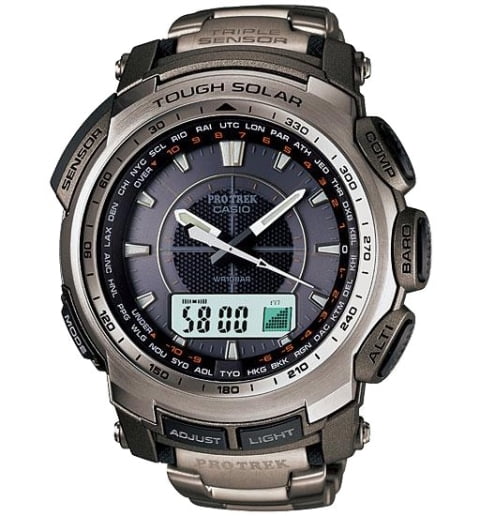 Часы Casio PRO TREK PRG-510T-7D с титановым браслетом