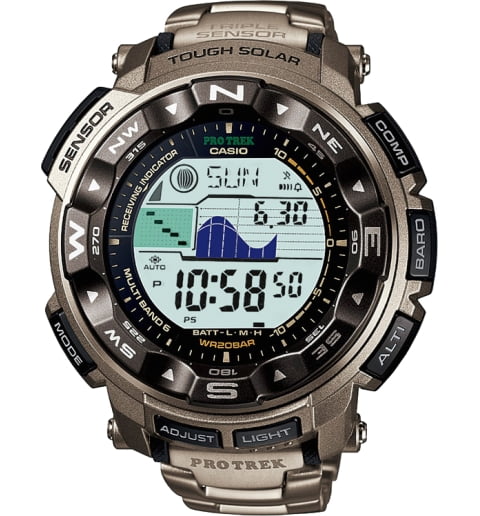 Часы Casio PRO TREK PRW-2500T-7E с титановым браслетом