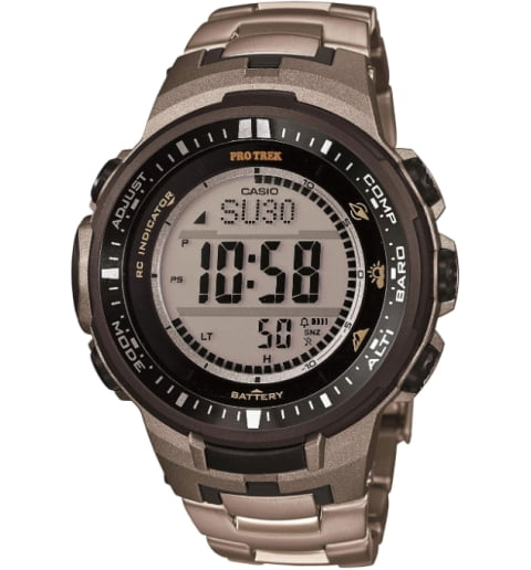 Часы Casio PRO TREK PRW-3000T-7E с титановым браслетом
