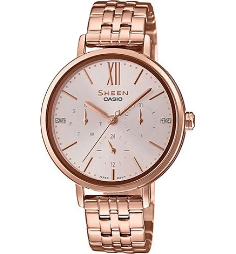 Женские Casio SHEEN SHE-3064PG-4A с римскими цифрами
