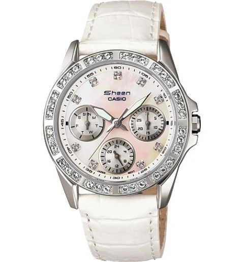 Классические женские Casio SHEEN SHN-3013L-7A с кожаным браслетом