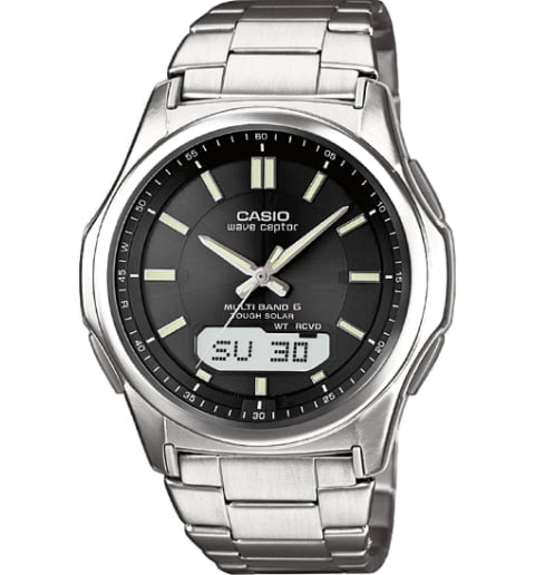 Часы Casio WAVE CEPTOR WVA-M630TD-1A с титановым браслетом