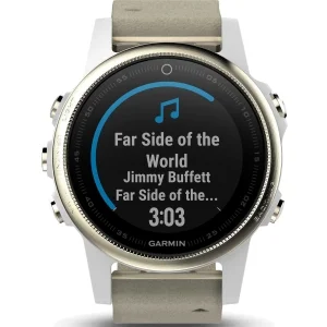 Garmin Fenix 5S Sapphire Champagne Leather (010-01685-13) - фото 1