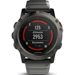 Garmin Fenix 5x Sapphire Slate Gray с металлическим браслетом (010-01733-03) - фото 1