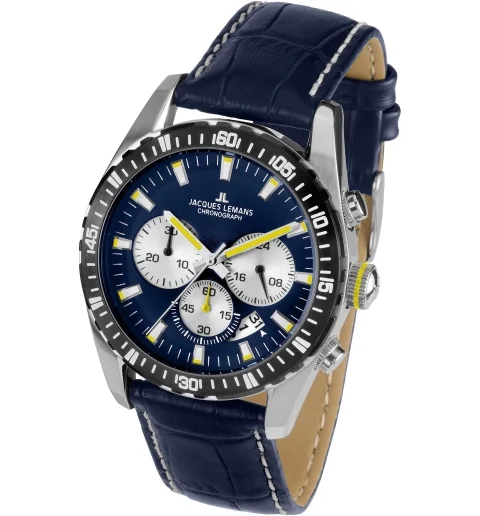 Jacques Lemans 1-1801K с кожаным браслетом