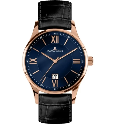Jacques Lemans 1-1845P с кожаным браслетом