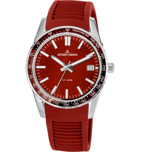Часы Jacques Lemans 1-2060E с каучуковым браслетом