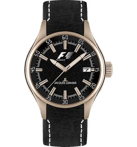 Jacques Lemans F-5037G с кожаным браслетом