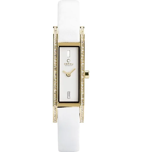 Женские Obaku V159LEGIRW с кожанным браслетом