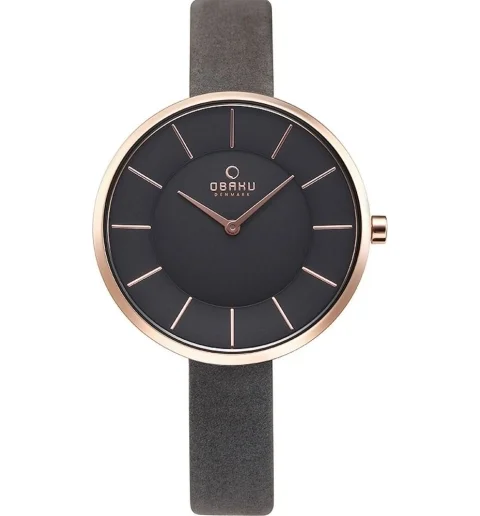 Женские Obaku V185LXVJRJ с кожанным браслетом
