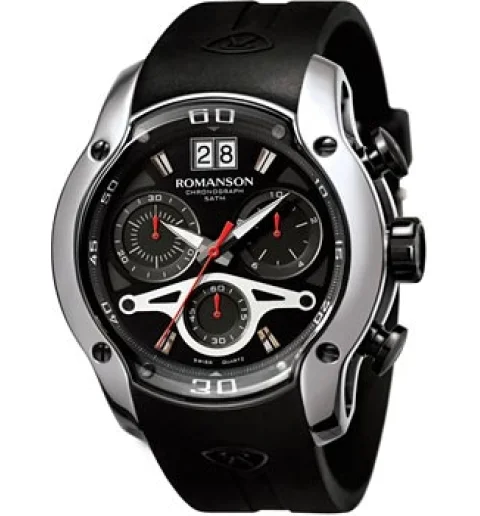 Часы Romanson AL1216HMD(BK) с каучуковым браслетом