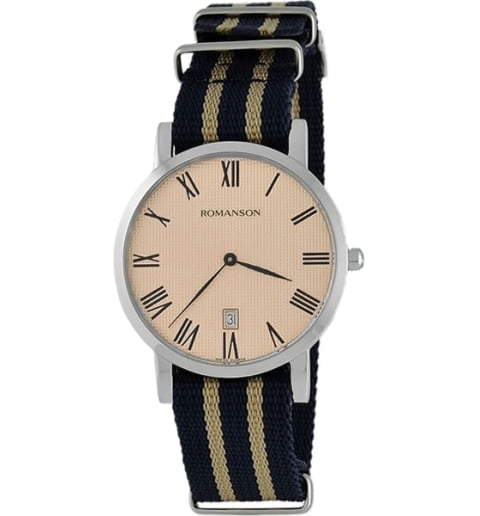 Часы Romanson TL3252UUW(RG) с текстильным браслетом