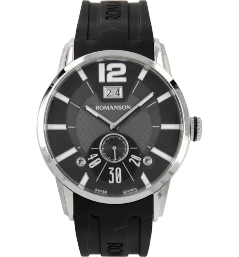Мужские Romanson TL9213MW(BK) с арабскими цифрами