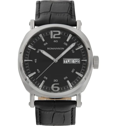 Мужские Romanson TL9214MW(BK) с арабскими цифрами