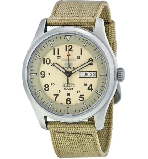 Часы Seiko SNZG07J1 с текстильным браслетом