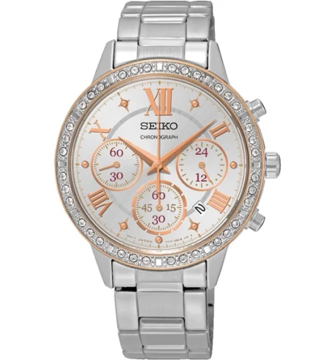 Женские Seiko SRW848P1 со стальным браслетом