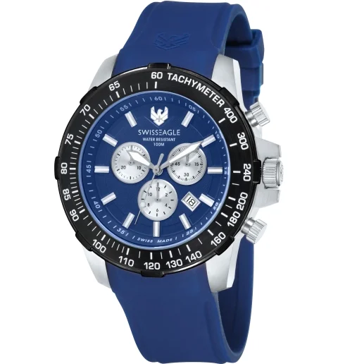Часы Swiss Eagle SE-9065-10 с каучуковым браслетом