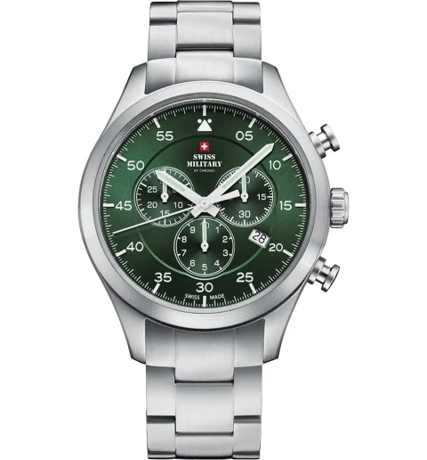Мужские Swiss Military by Chrono SM34076.03 со стальным браслетом