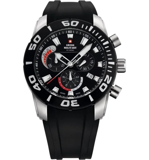 Часы Swiss Military by Chrono SM34031.01 с каучуковым браслетом