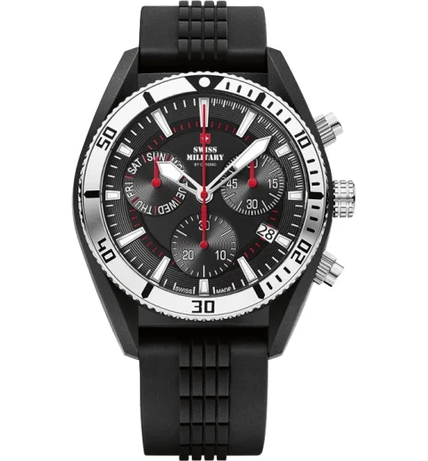Часы Swiss Military by Chrono SM34045.01 с каучуковым браслетом