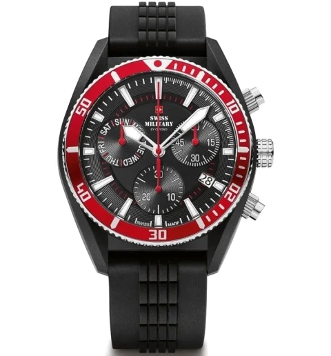 Часы Swiss Military by Chrono SM34045.04 с каучуковым браслетом