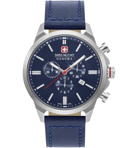 Swiss Military Hanowa 06-4332.04.003 с кожаным браслетом