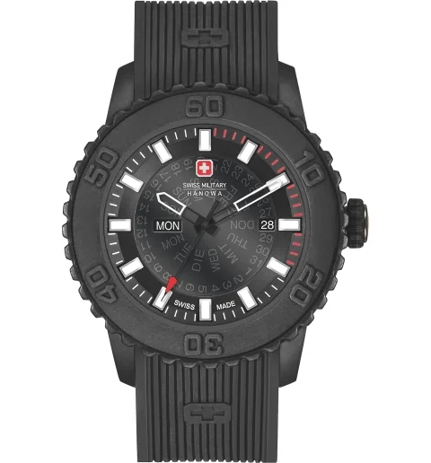 Часы Swiss Military Hanowa 06-4281.27.007 с каучуковым браслетом