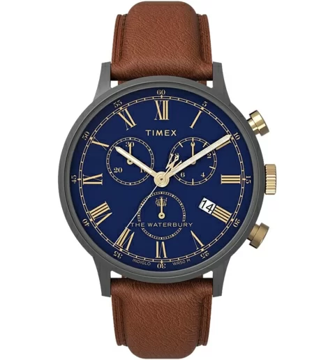 Timex TW2U88200 с кожаным браслетом