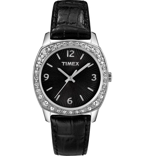 Женские Timex T2N037 с кожанным браслетом