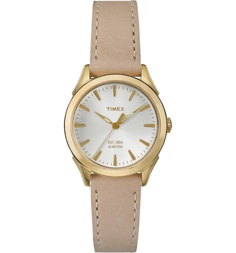 Классические женские Timex TW2P82000 с кожаным браслетом