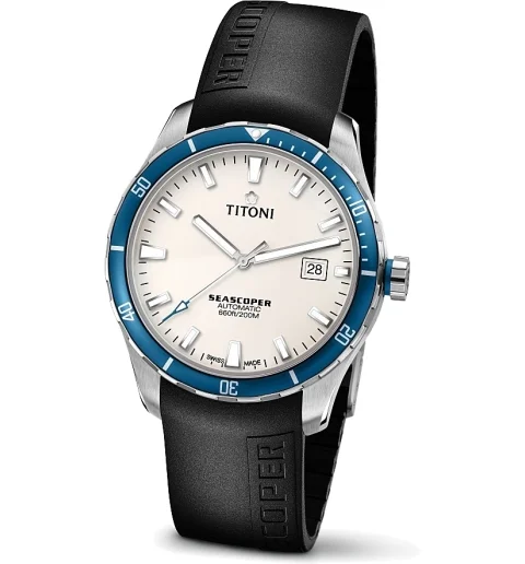 Часы Titoni 83985-SBB-RB-516 с каучуковым браслетом